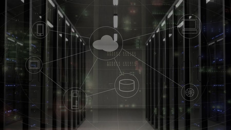 cloud computing and business technology illustration