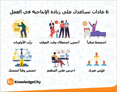 6 عادات تساعدك على زيادة الإنتاجية في العمل