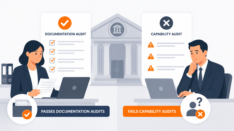 Blog banner: Why Bank Compliance Programs Pass Documentation Audits but Fail Capability Audits