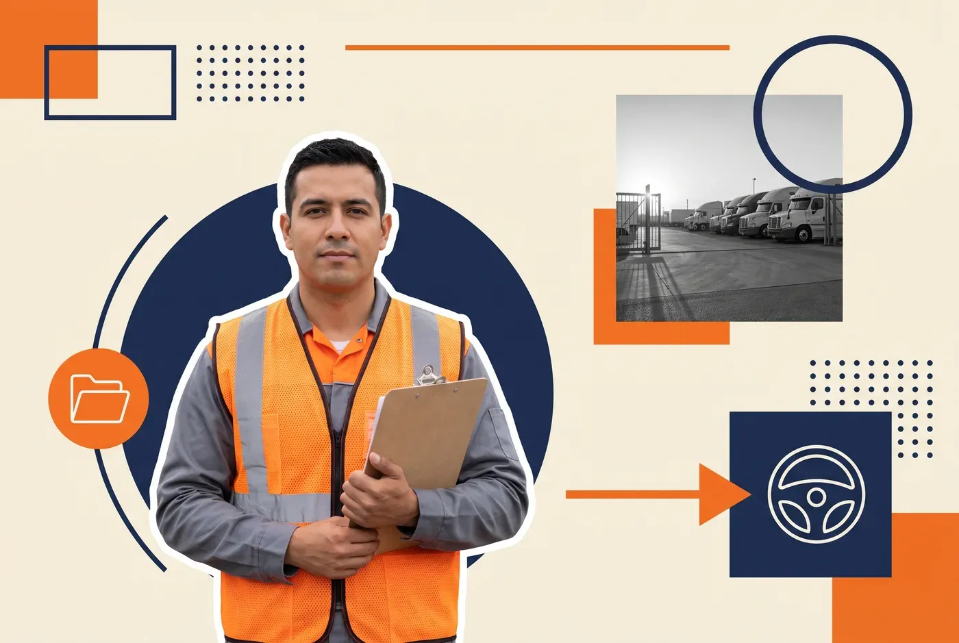 Onboarding journey for a commercial driver from offer letter to first solo run