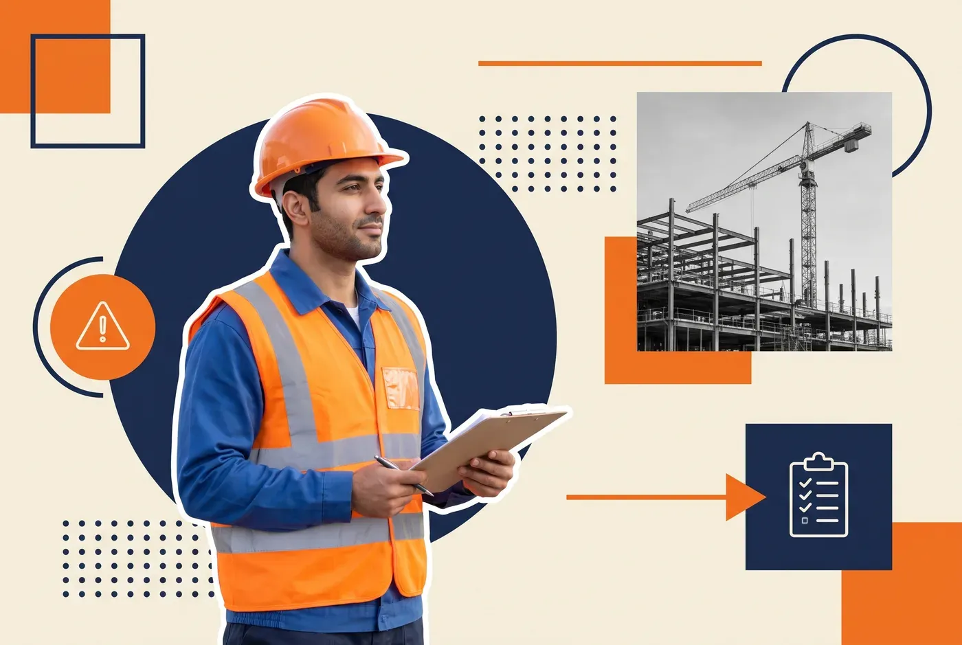 Site engineer verifying a corrective action on a construction project