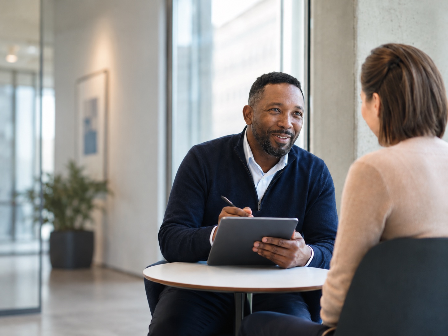 HR leader reviewing internal talent profiles