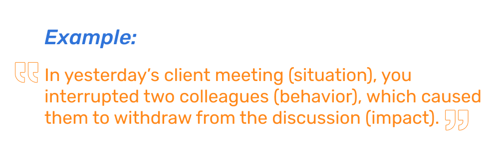 SBI Framework (Situation, Behavior, Impact)